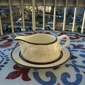 Antique Stangl Gravy Boat and Tray